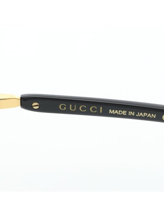 Gucci Sunglasses Semi Auto Gold Black Eyewear